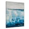 Kingston Living Blue and White Abstract Hand Embellished Canvas Print Wall Art 33" x 49"